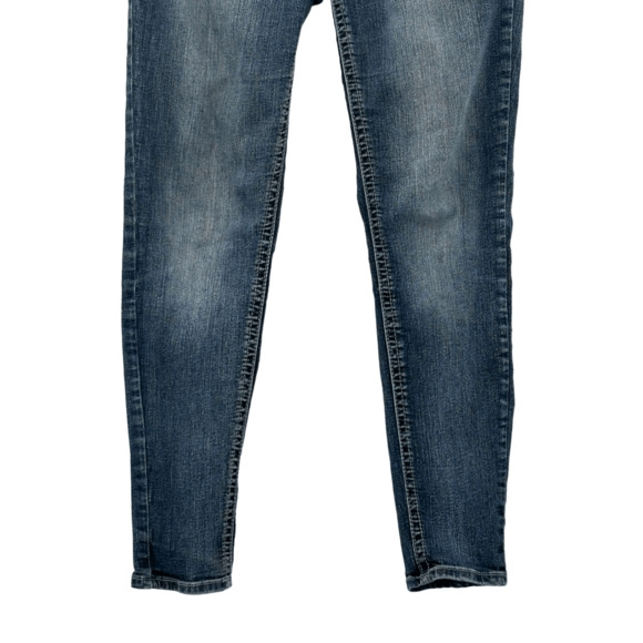 Seven7 Blue Denim Stretch Low Rise Skinny Leg Ankle Jeans Medium Rise Size 6 - Picture 5 of 11